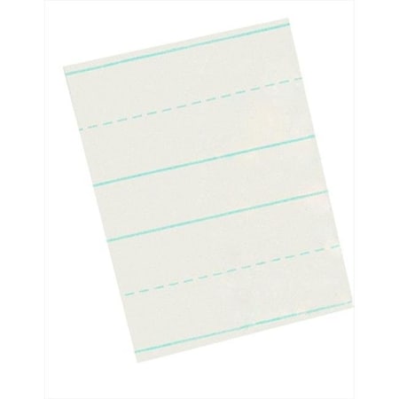 School Smart School Smart 085212 8.5 x 11 In. Skip A Line Long Ruled Writing Paper For Grade 2; 0.75 In. Ruling; 0.37 In. Broken Line; 0.37 In. Skip Line; White; Pack - 500 85212